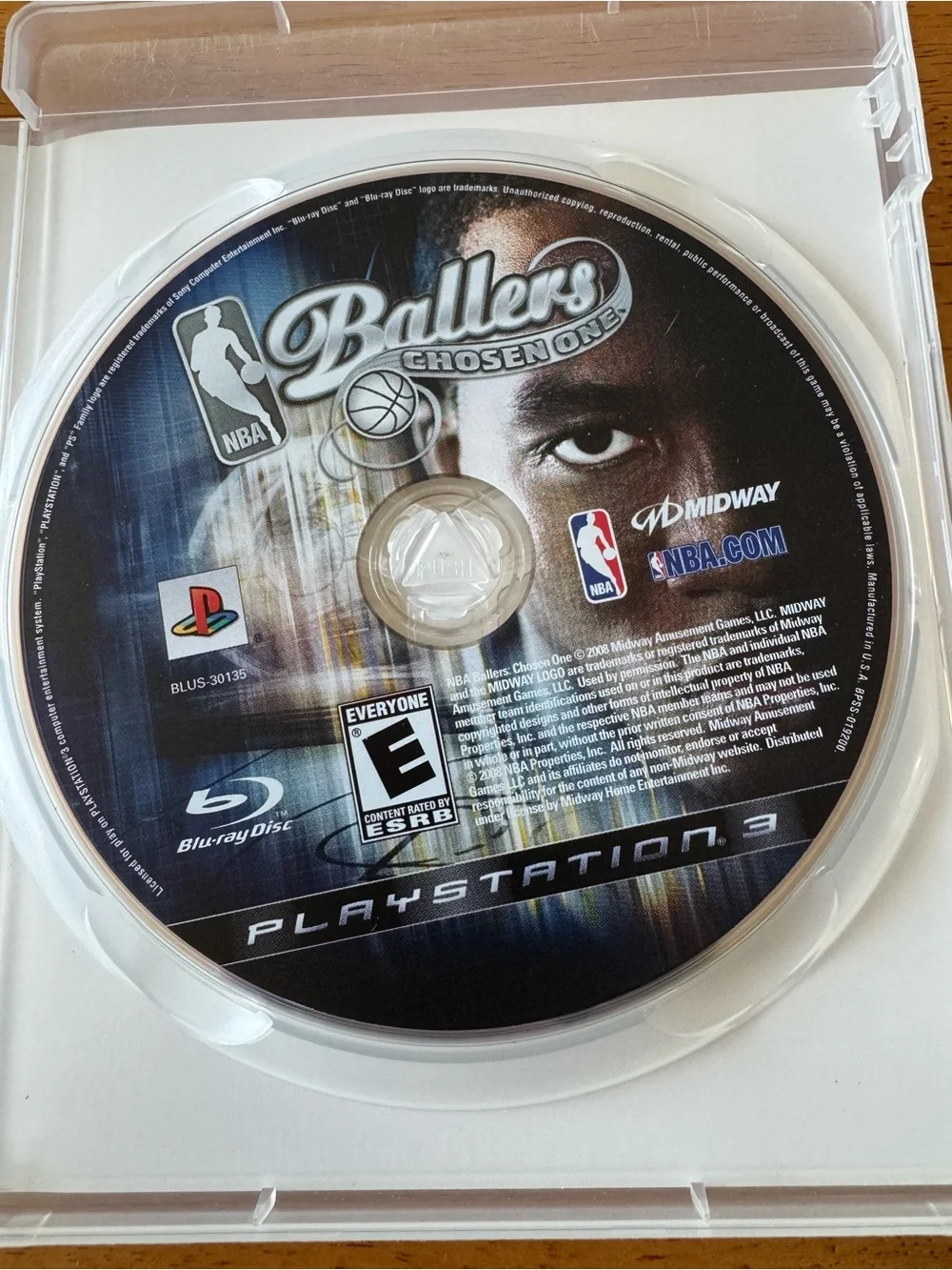 PS3 NBA Ballers Chosen One Basketball Game Disc & Manual Midway - Clean & Tested